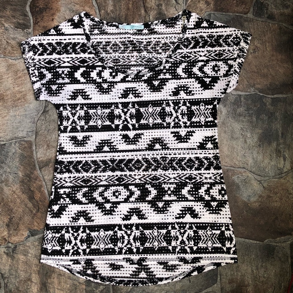 Aztec see-through shirt 🖤